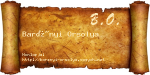 Barényi Orsolya névjegykártya