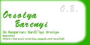 orsolya barenyi business card